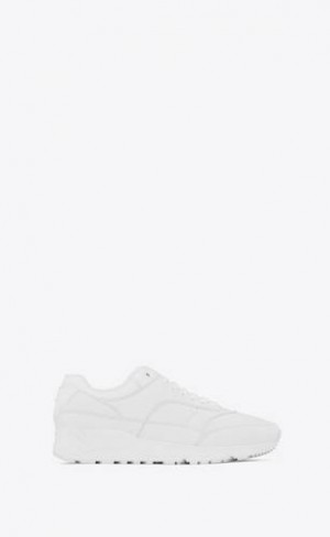 YSL Bump Sneakers In Smooth Leather White | Philippines_YSL69376