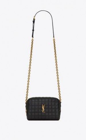 YSL Cassandre Matelassé Carré Mini Camera Bag In Lambskin Black | Philippines_YSL95033