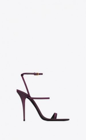 YSL Dive Sandals In Shantung Purple | Philippines_YSL44203