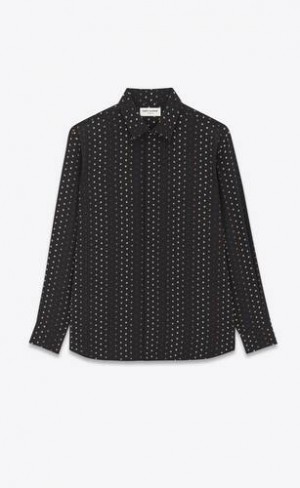 YSL Dotted Crepe De Chine Black | Philippines_YSL68774