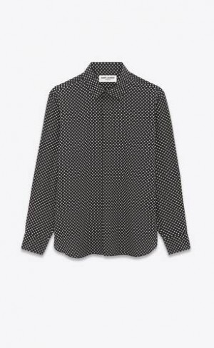 YSL Dotted Crepe De Chine Black | Philippines_YSL43213