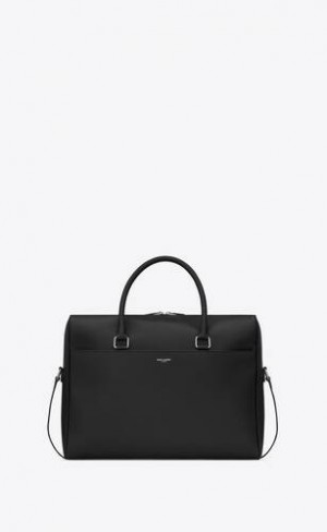 YSL Duffle Grain De Poudre Embossed Leather Black | Philippines_YSL72440