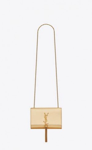 YSL Kate Tassel Small In Metallic Leather Gold | Philippines_YSL11215