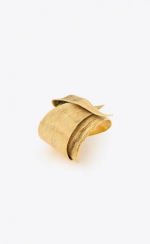 YSL Leaf Cuff In Metal Light Gold | Philippines_YSL36528