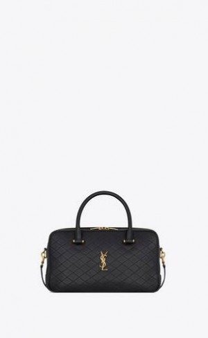 YSL Lyia Duffle In Quilted Lambskin Black | Philippines_YSL50551