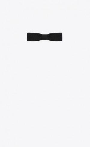 YSL Rectangular Bow Tie In Faille Black | Philippines_YSL70656