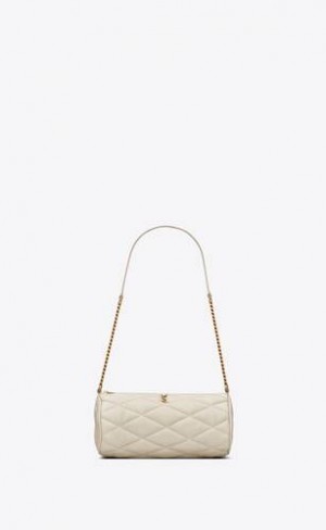 YSL Sade Mini Tube Bag In Quilted Lambskin White | Philippines_YSL71976