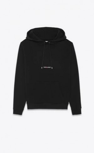 YSL Saint Laurent Rive Gauche Hoodie Black | Philippines_YSL91871