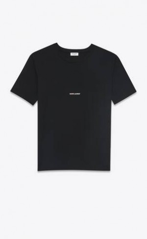 YSL Saint Laurent Rive Gauche T-shirt Black | Philippines_YSL95690