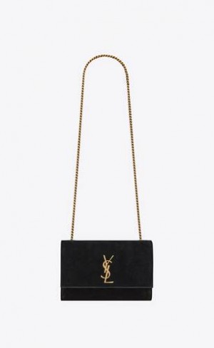 YSL Small Reversible Kate In Suede Black | Philippines_YSL14558