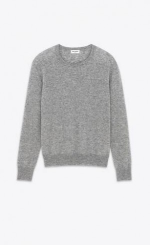 YSL Sweater In Cashmere And Silk Grey | Philippines_YSL48160