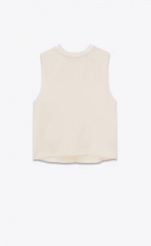 YSL Tank Silk Satin White | Philippines_YSL33060