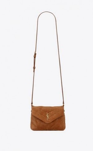 YSL Toy Loulou In Quilted Suede Brown | Philippines_YSL32656