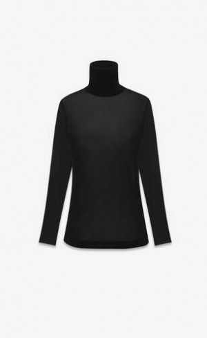 YSL Turtleneck Top In Black | Philippines_YSL39108