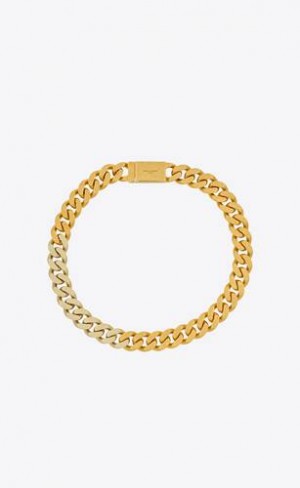 YSL Two-tone Chain Necklace In Metal Gold | Philippines_YSL96648