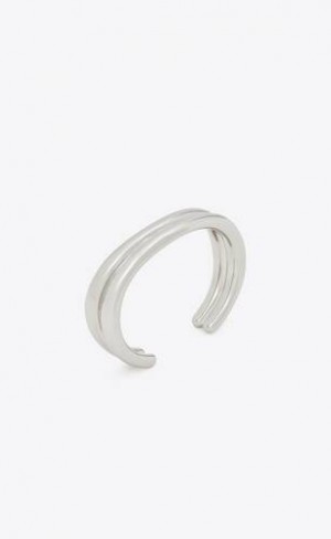 YSL Wavy Cuff In Metal Silver | Philippines_YSL59798