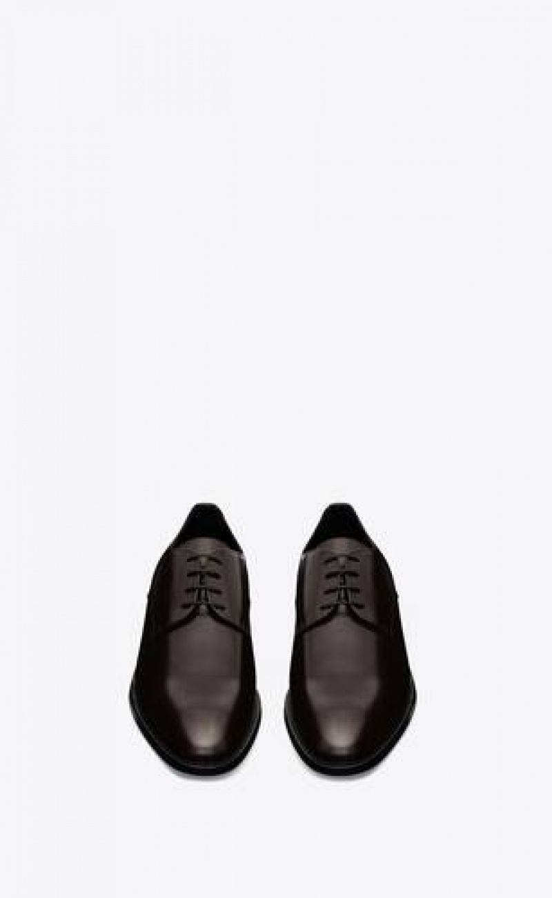 YSL Adrien Derbies In Smooth Leather Chocolate | Philippines_YSL13821