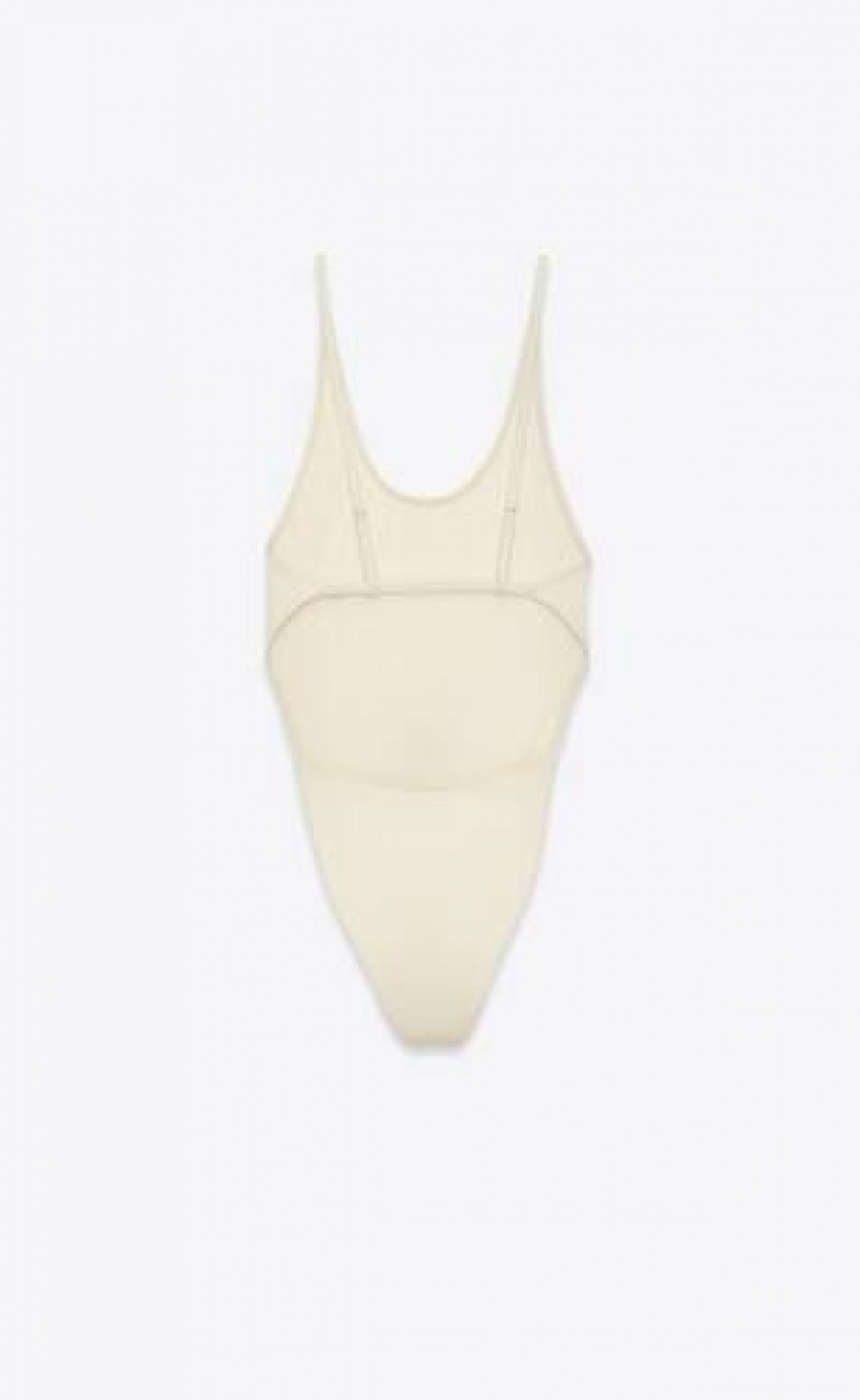 YSL Backless Swimsuit Beige | Philippines_YSL79461