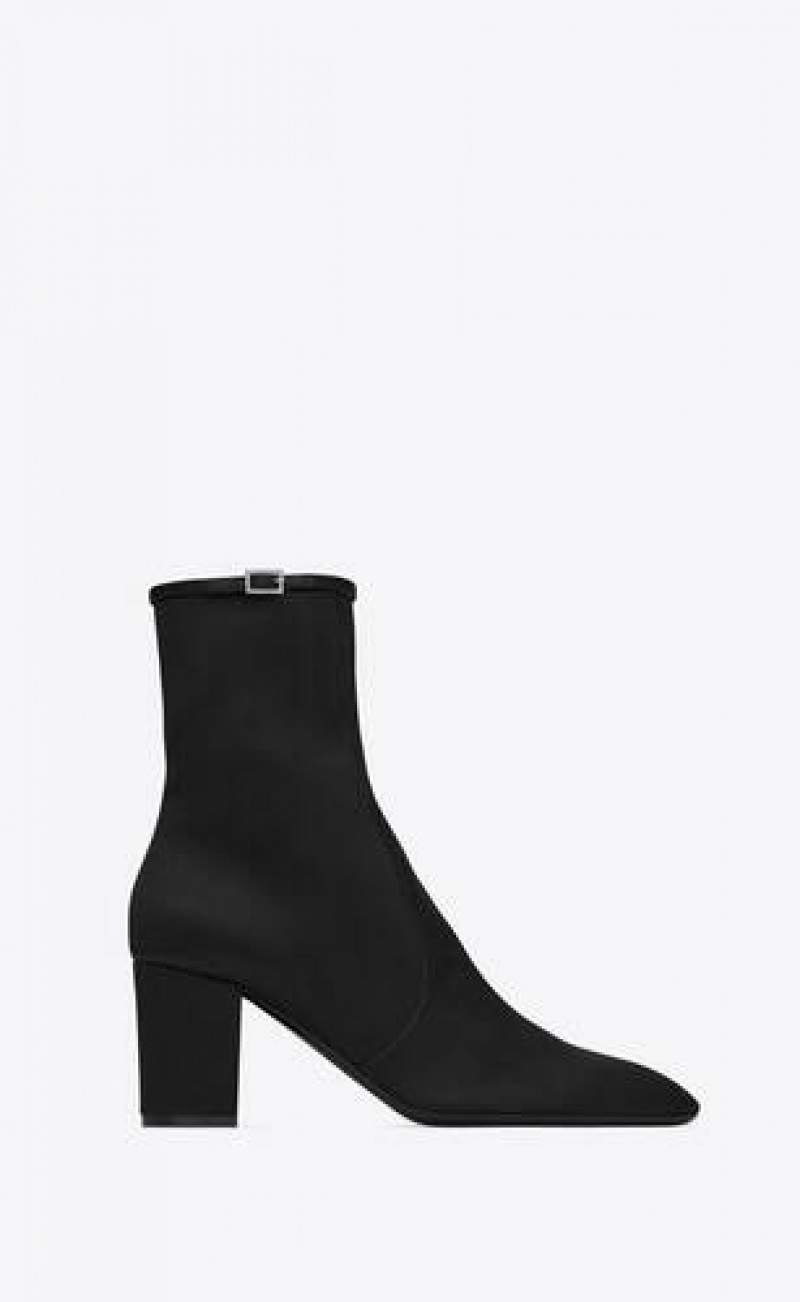 YSL Betty Booties In Satin Crepe Black | Philippines_YSL12175