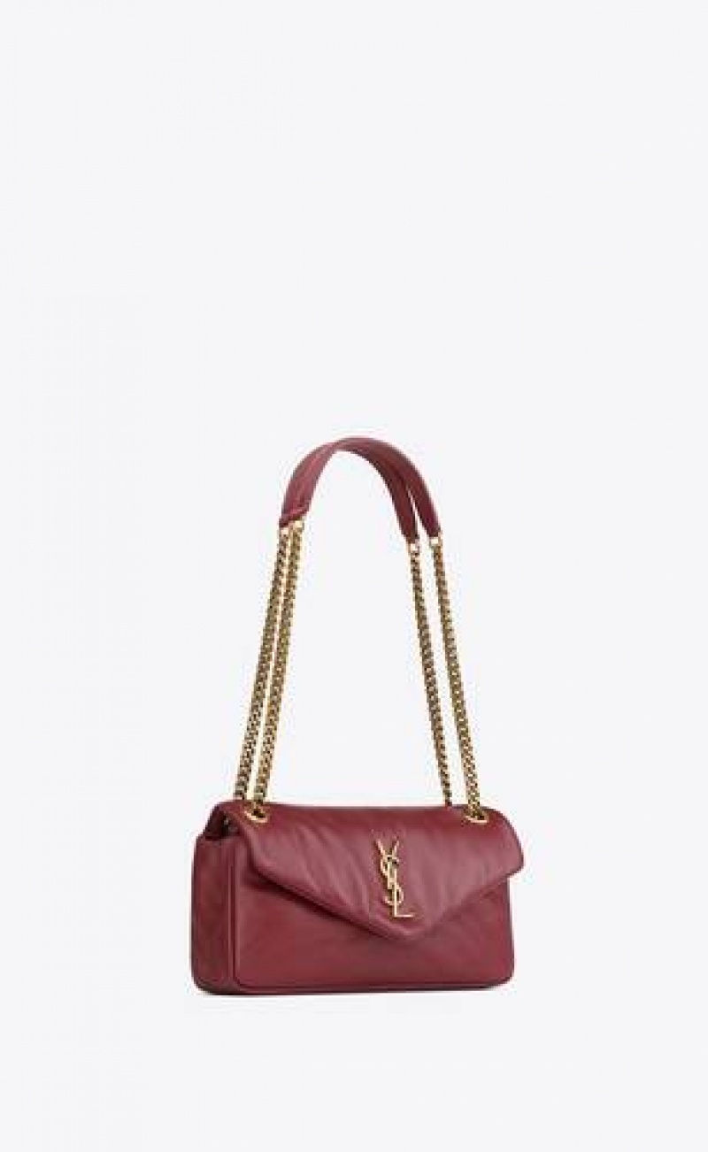 YSL Calypso In Plunged Lambskin Dark Red Burgundy | Philippines_P36236