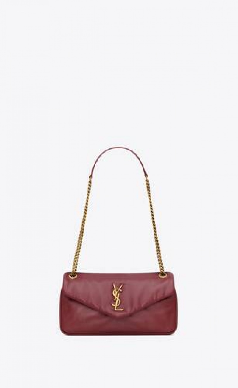 YSL Calypso In Plunged Lambskin Dark Red Burgundy | Philippines_P36236