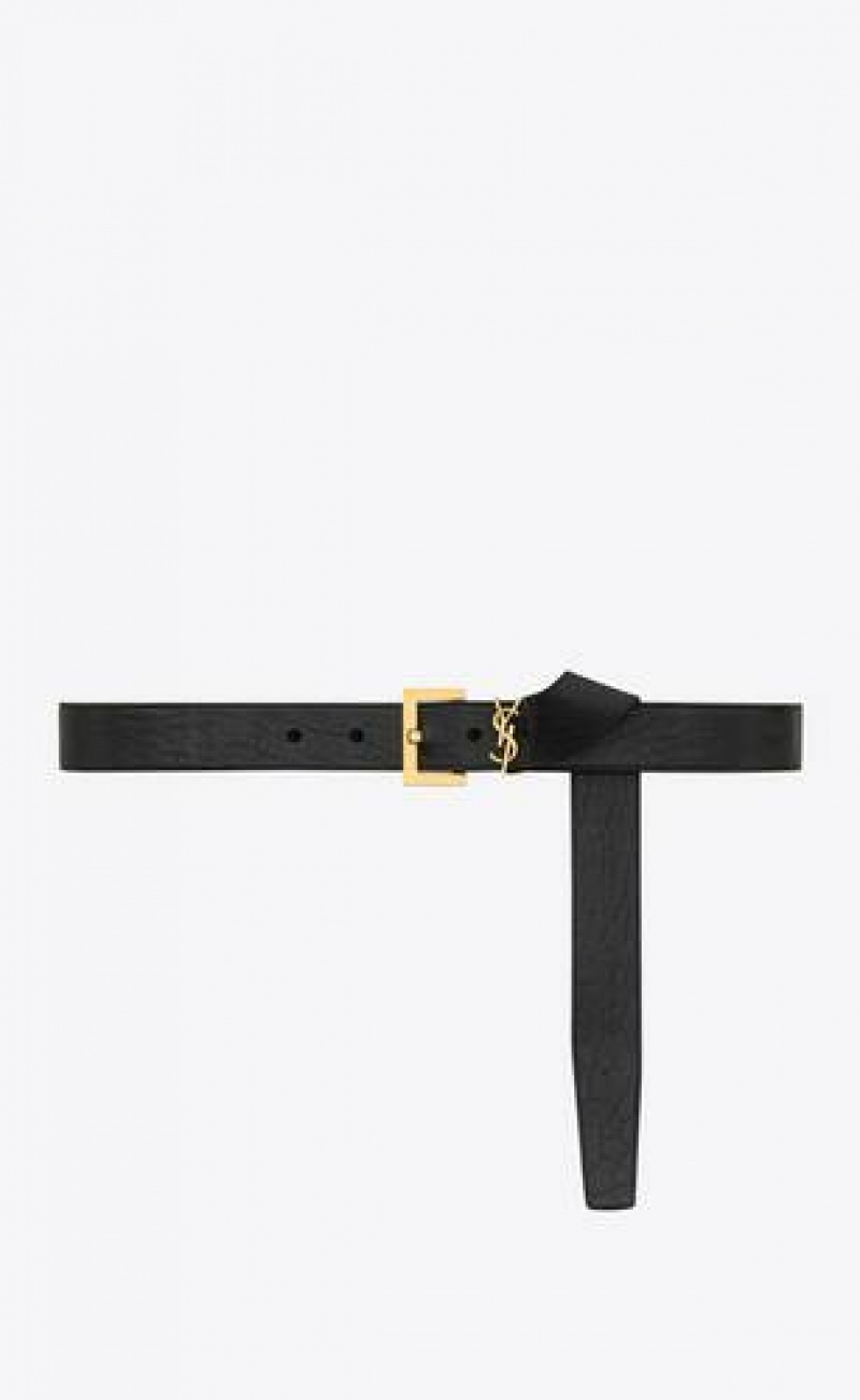 YSL Cassandre Grained Lambskin Black | Philippines_YSL89432