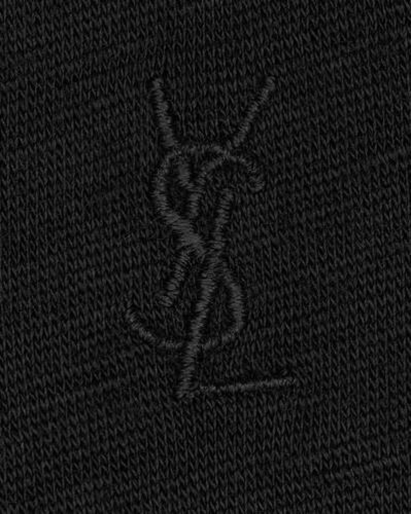 YSL Cassandre T-shirt In Wool Jersey Black | Philippines_YSL75287