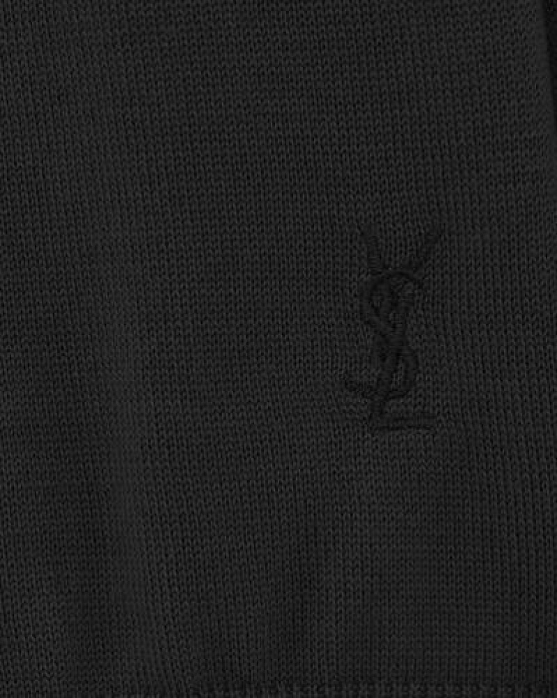 YSL Cassandre Turtleneck Sweater In Wool Black | Philippines_YSL35249