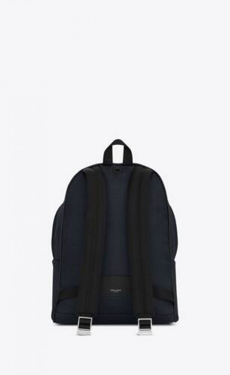 YSL City Nylon Canvas And Leather Navy | Philippines_YSL89160