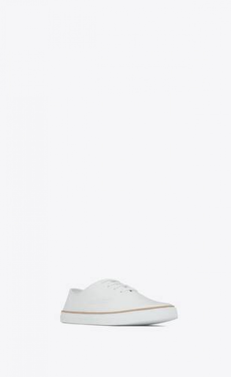 YSL Feliz Low Top Smooth Leather White | Philippines_YSL19947