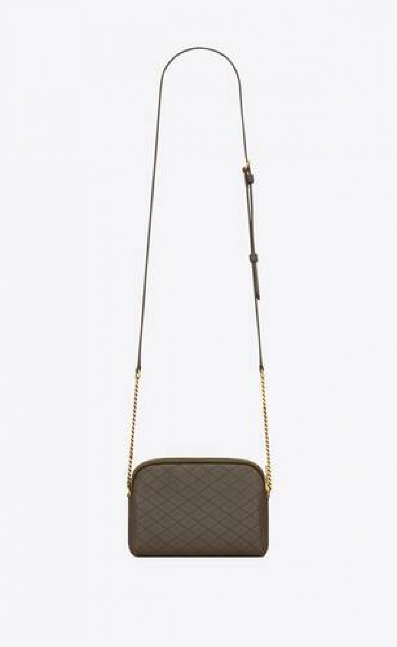 YSL Gaby Zipped Pouch In Quilted Lambskin Grey | Philippines_YSL48429