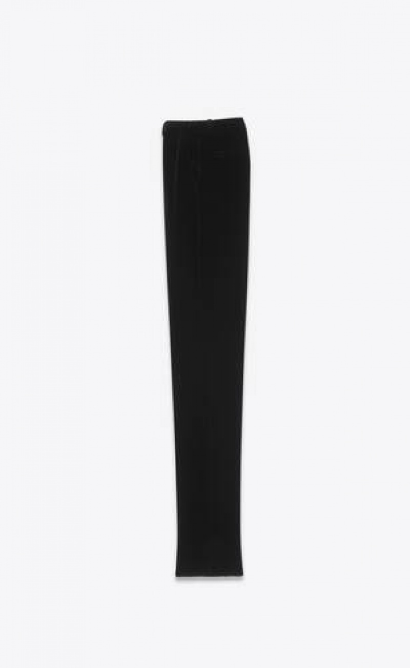 YSL High-waisted Velvet Black | Philippines_YSL75613