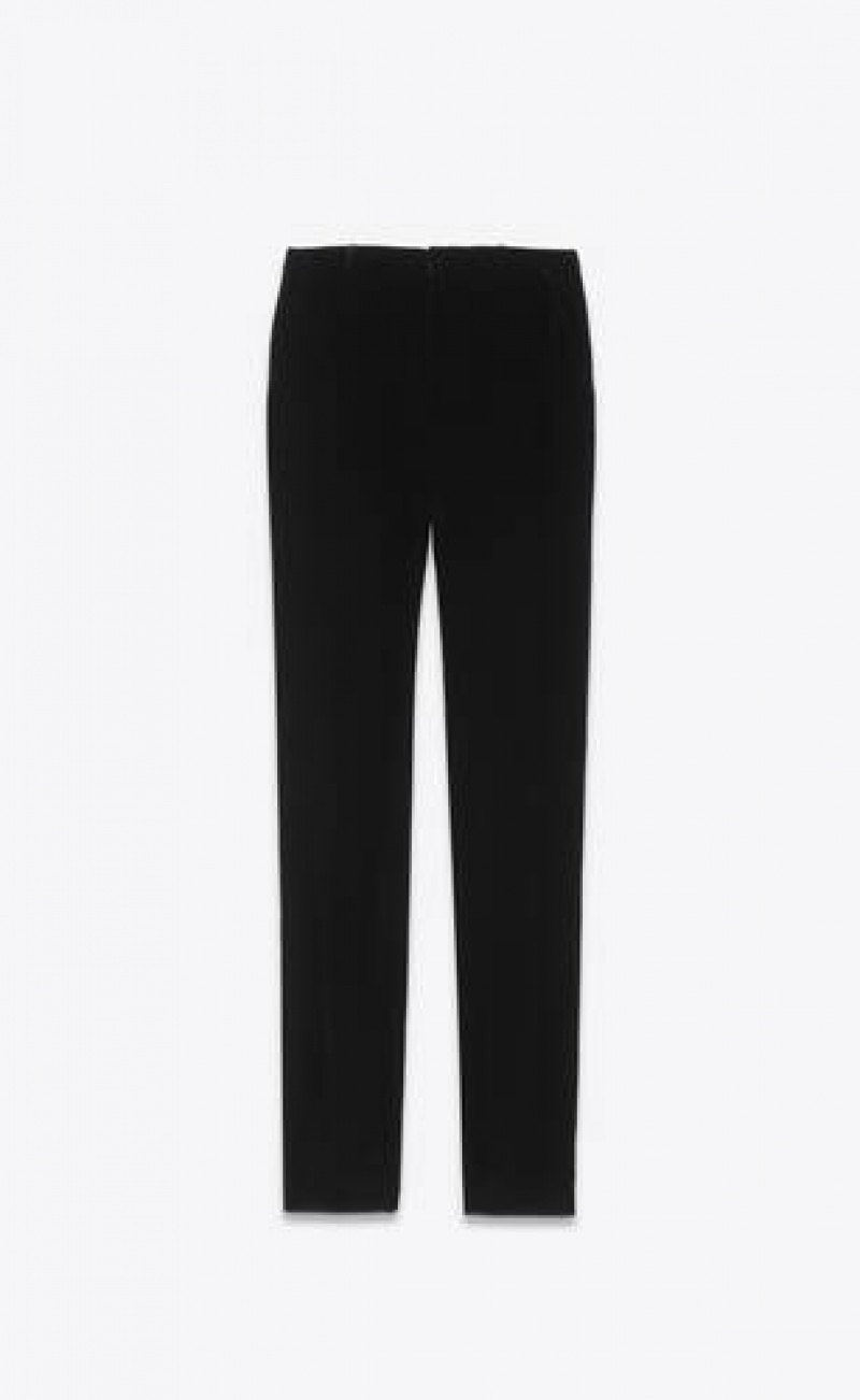 YSL High-waisted Velvet Black | Philippines_YSL75613