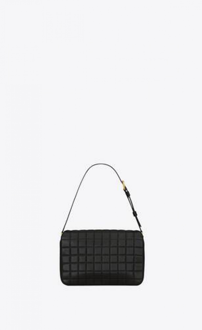 YSL Le Maillon Satchel In Quilted Lambskin Black | Philippines_YSL99624