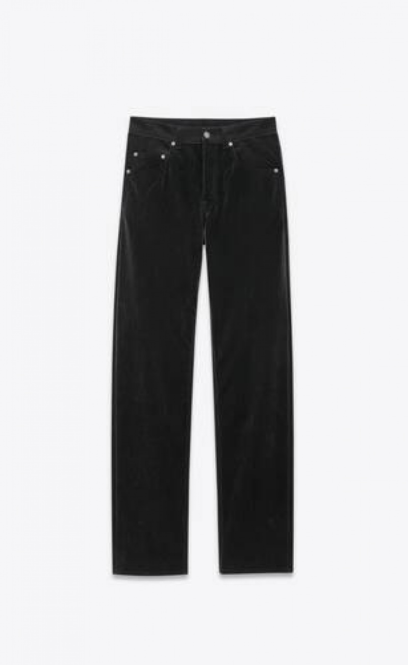 YSL Long Extreme Baggy Jeans Black | Philippines_YSL46849