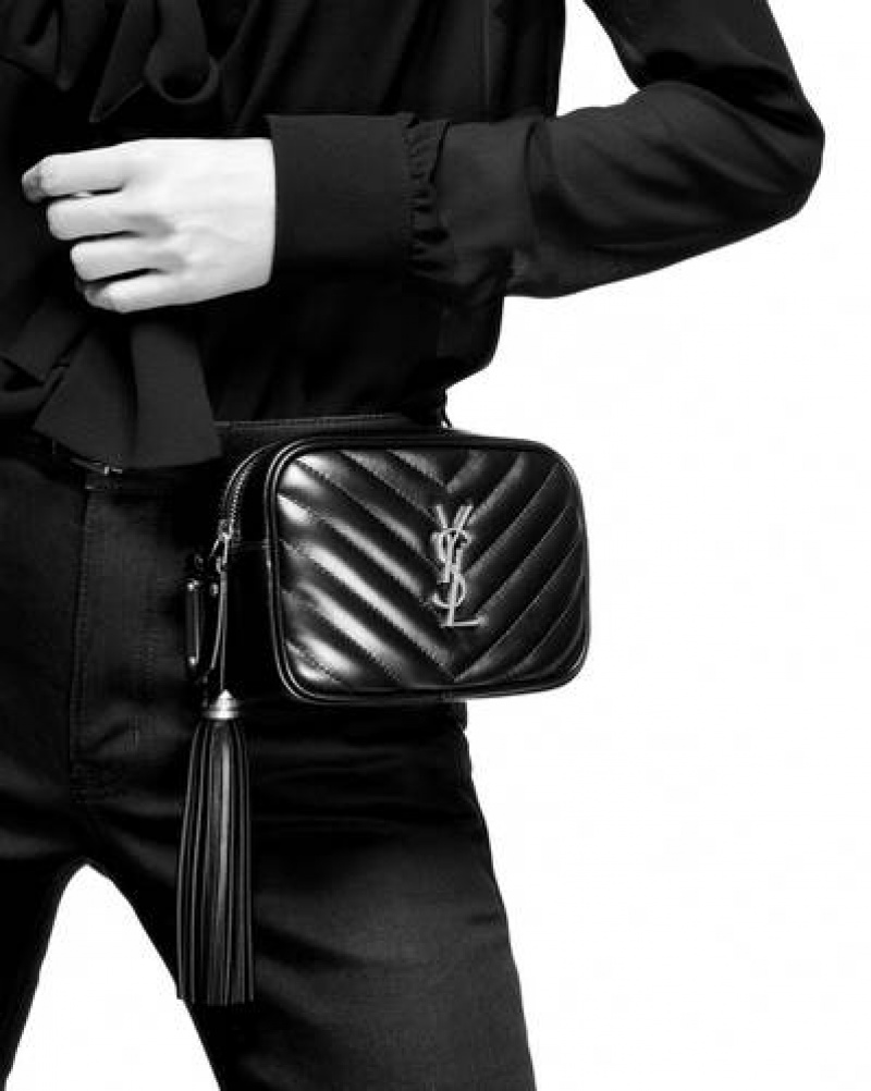 YSL Lou Belt Bag In Quilted Leather Black | Philippines_YSL87498