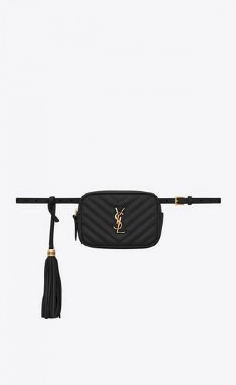 YSL Lou Belt Bag In Quilted Leather Black | Philippines_YSL87498