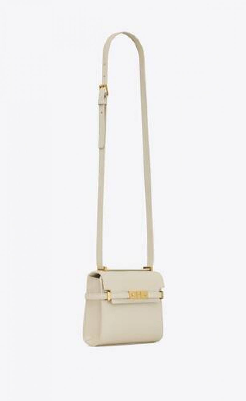 YSL Manhattan Mini Crossbody Bag In Box Saint Laurent White | Philippines_YSL25490