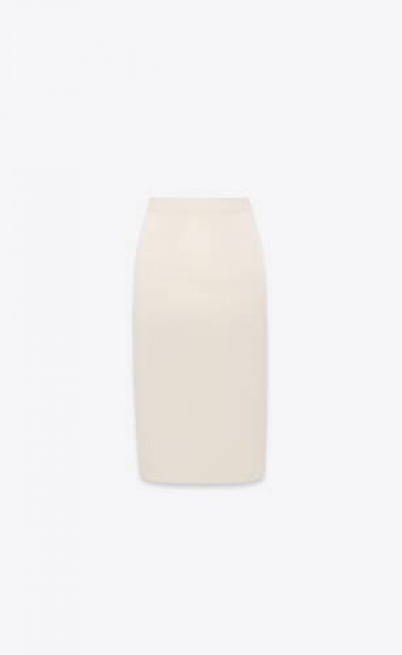 YSL Pencil Skirt In White | Philippines_YSL91241