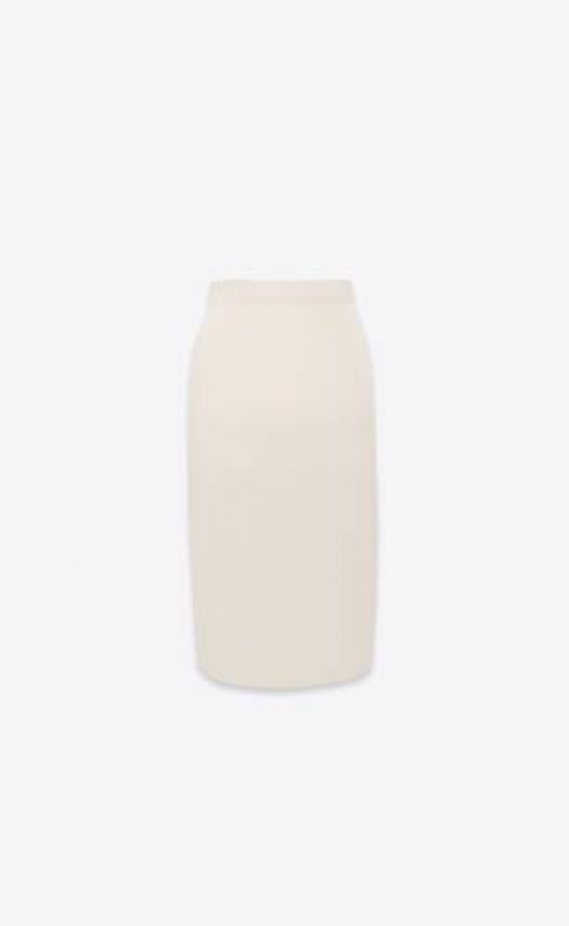 YSL Pencil Skirt In White | Philippines_YSL91241