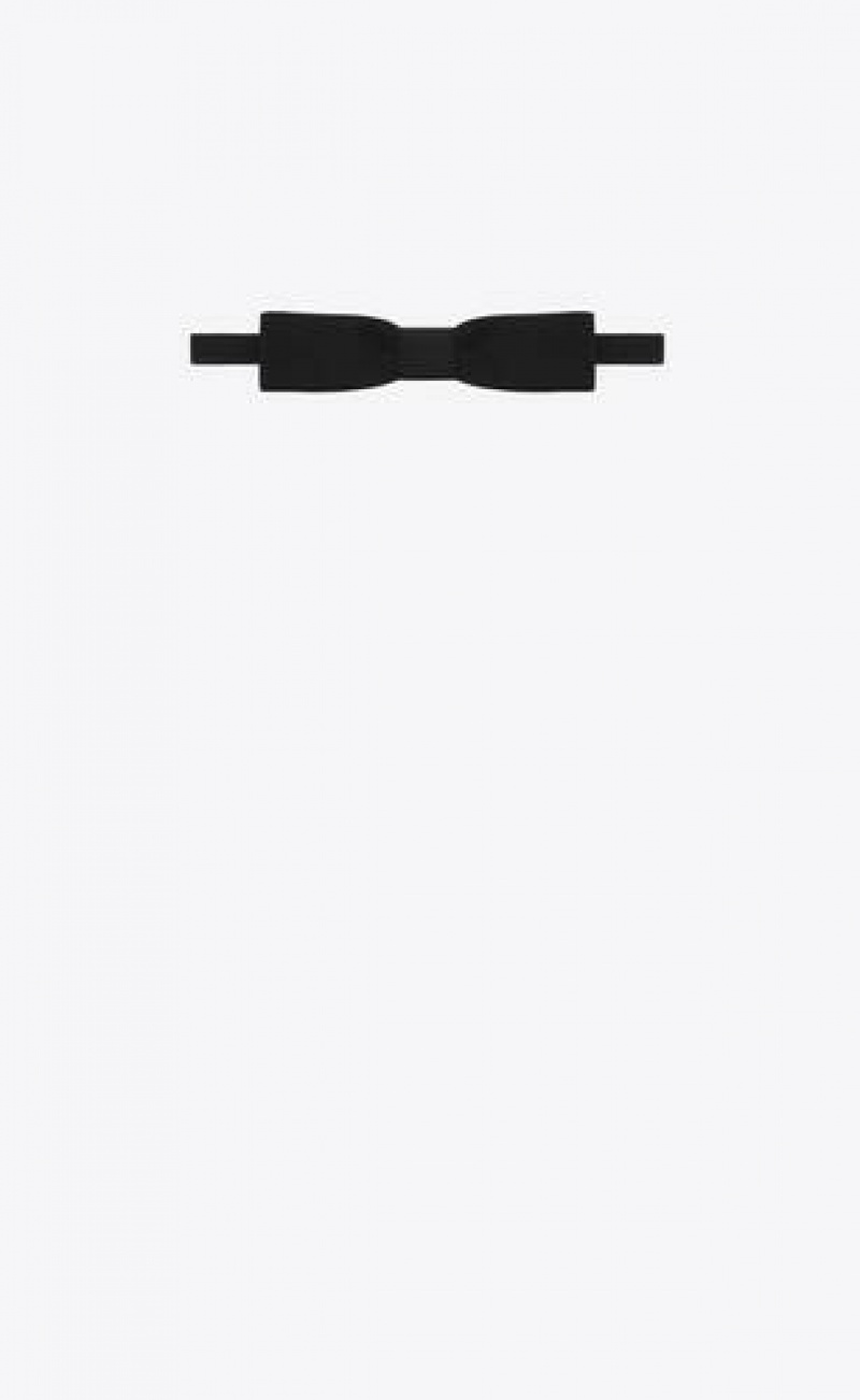 YSL Rectangular Bow Tie In Faille Black | Philippines_YSL70656