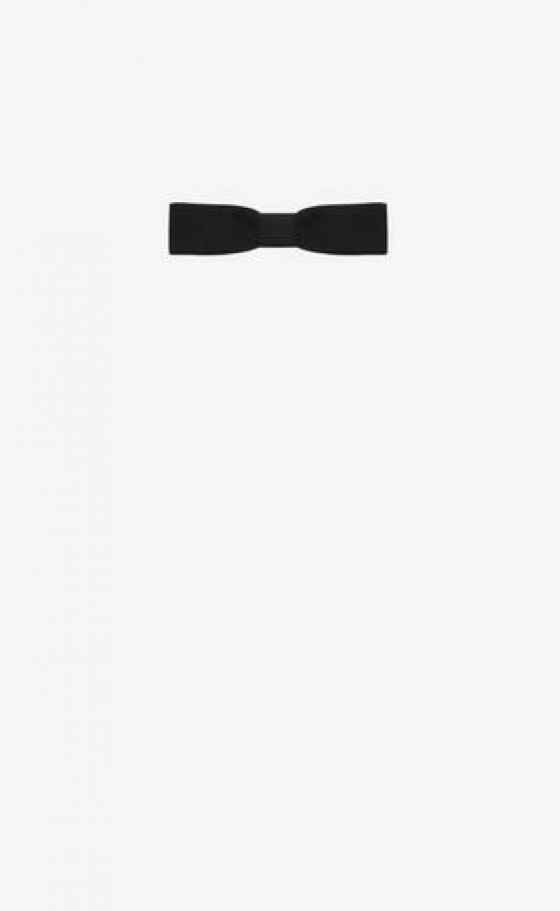 YSL Rectangular Bow Tie In Faille Black | Philippines_YSL70656