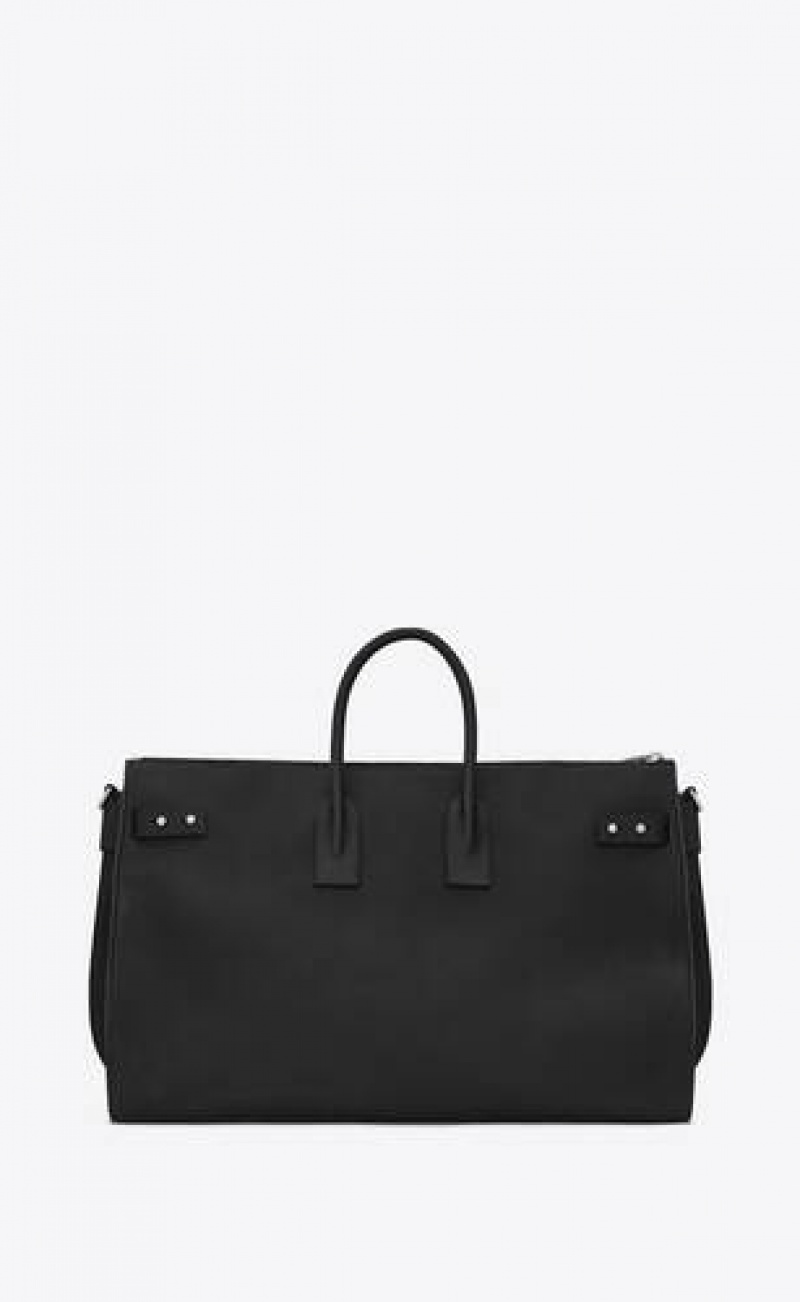 YSL Sac De Jour 48h Duffle Grained Leather Black | Philippines_YSL64850