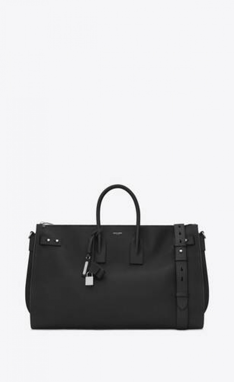 YSL Sac De Jour 48h Duffle Grained Leather Black | Philippines_YSL64850