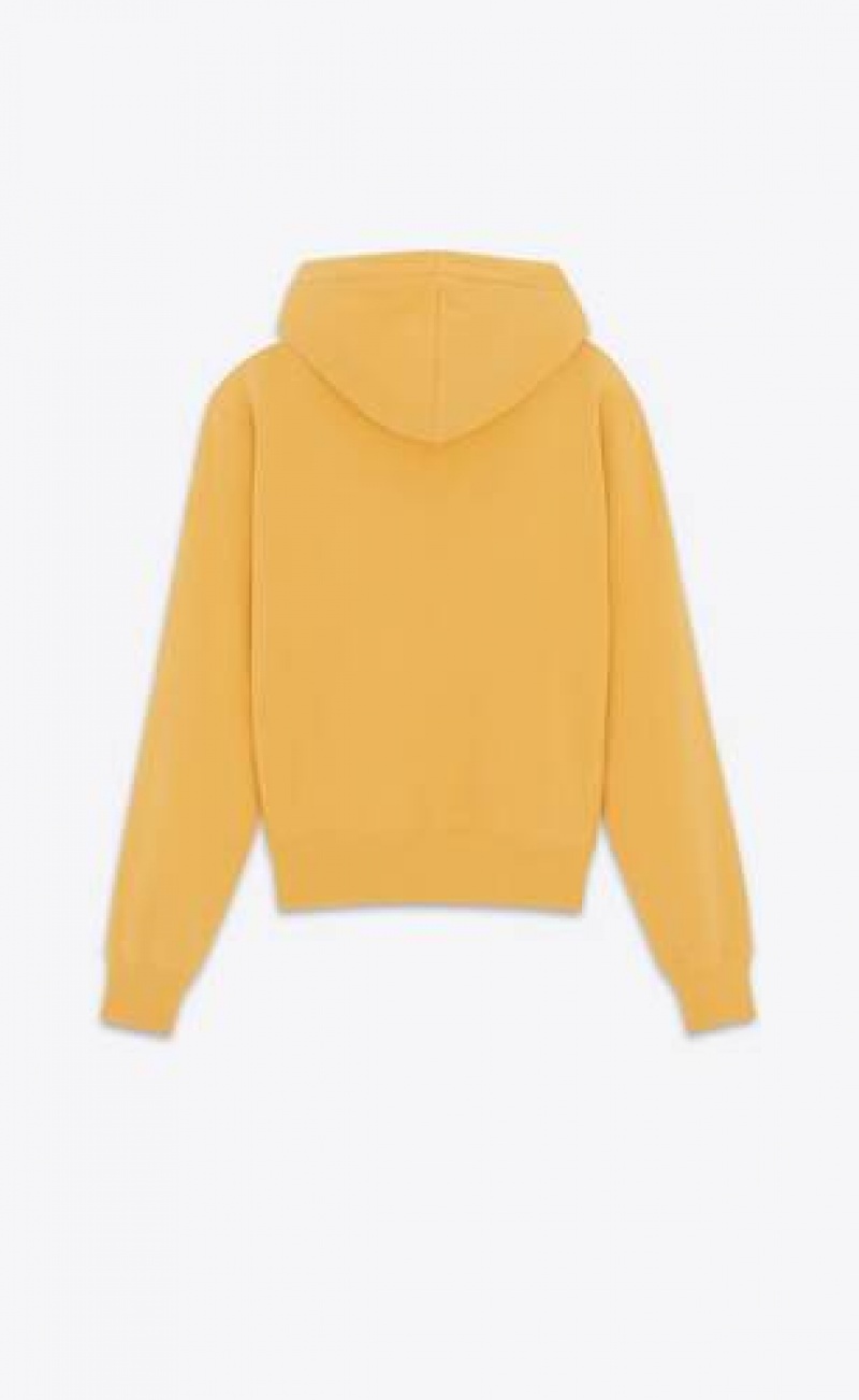 YSL Saint Laurent Oversized Hoodie Yellow Beige | Philippines_YSL84000