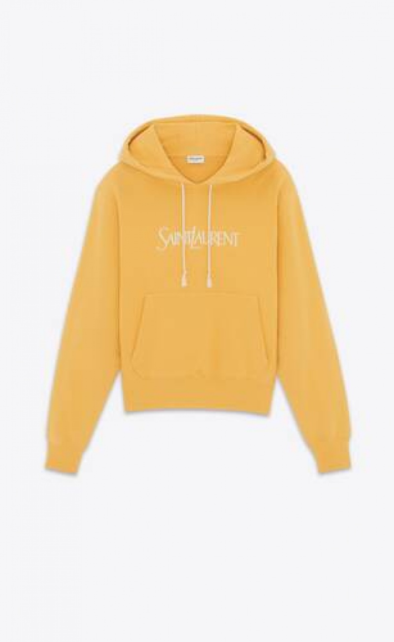 YSL Saint Laurent Oversized Hoodie Yellow Beige | Philippines_YSL84000