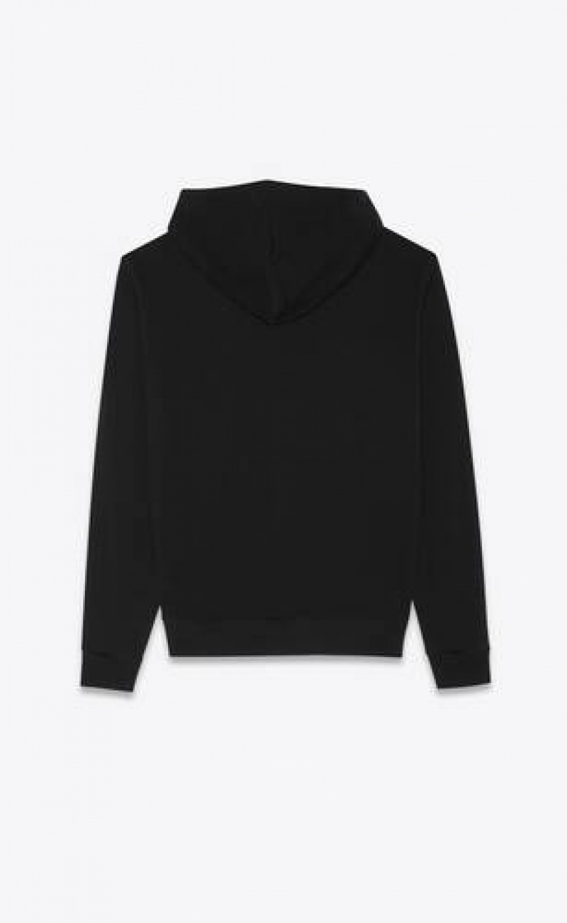 YSL Saint Laurent Rive Gauche Hoodie Black | Philippines_YSL91871