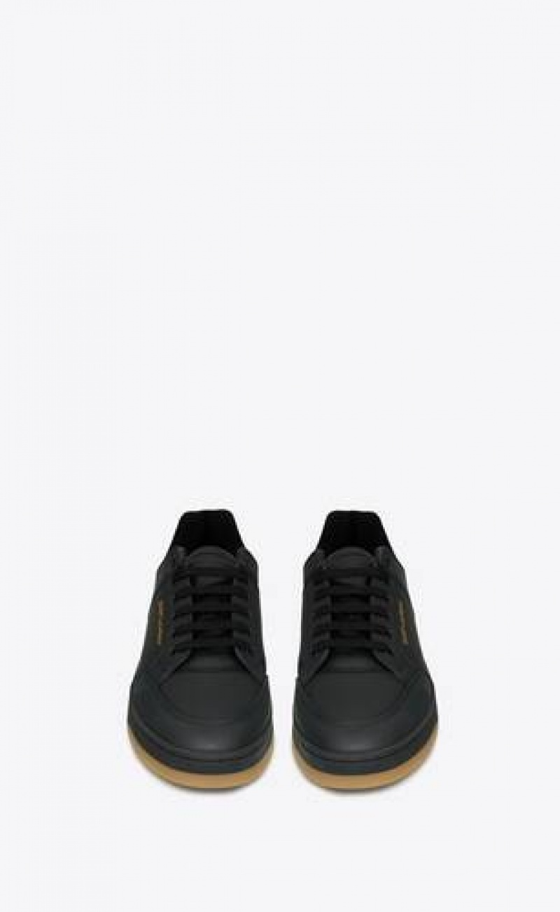 YSL Sl/61 Low-top Perforated Leather Black | Philippines_YSL37241