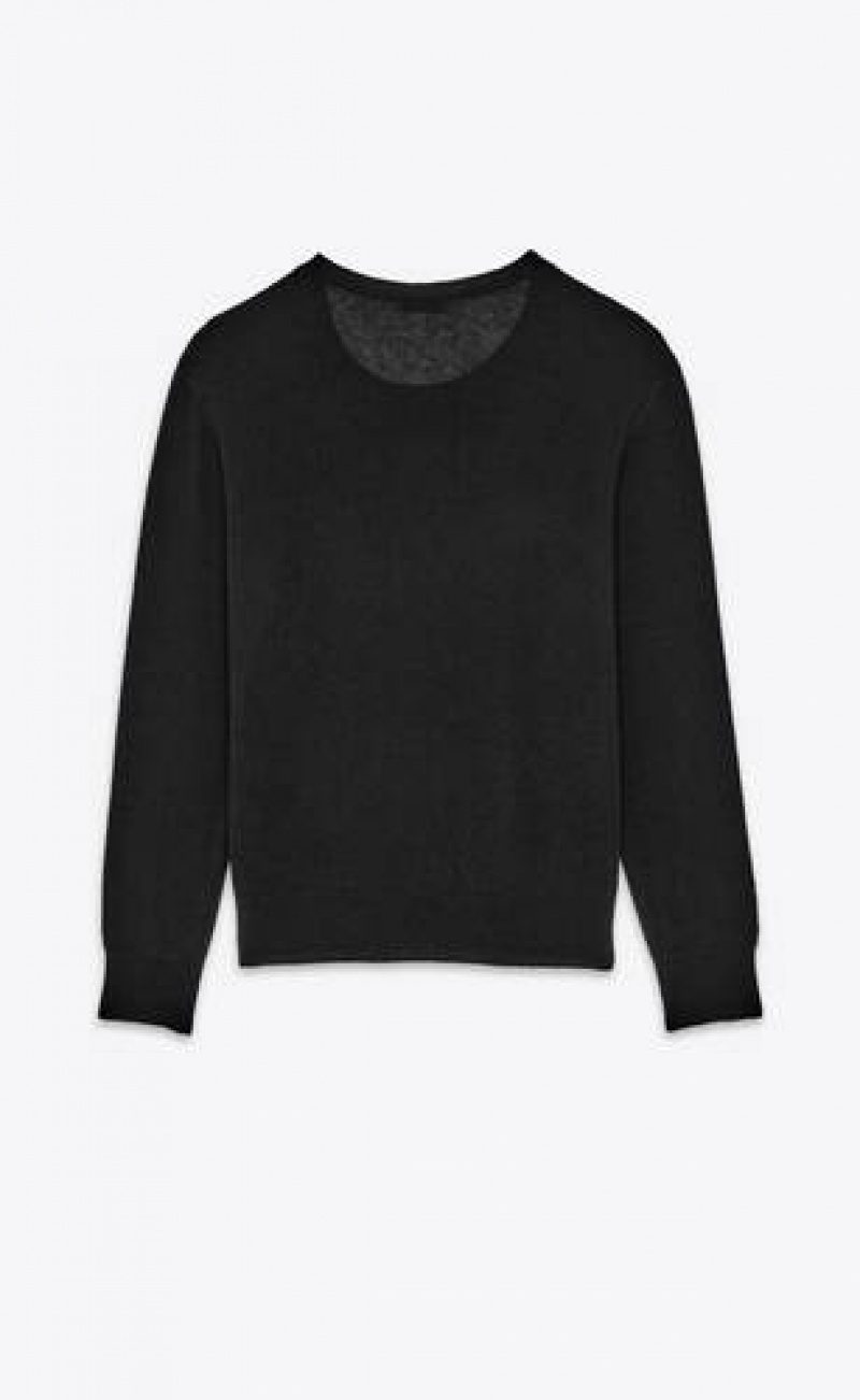 YSL Sweater In Cashmere And Silk Black | Philippines_YSL88385