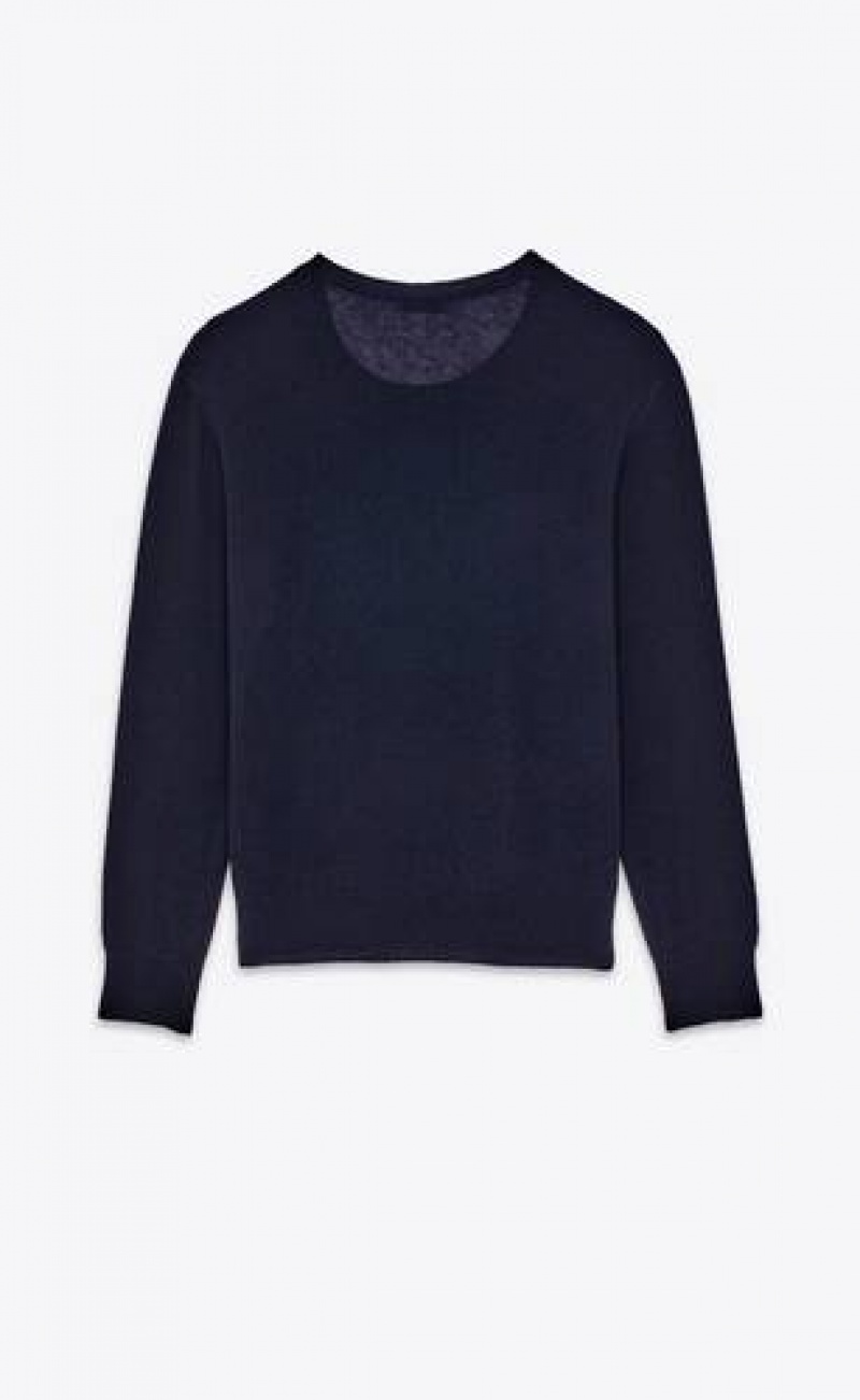 YSL Sweater In Cashmere And Silk Blue | Philippines_YSL53091